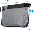 GOBAGS Production Zipper Bags - Electronics & Camera Accessories Bag - Cable organizer, Gear Accessory Pouch, Travel Camera Essentials (Large, Black)