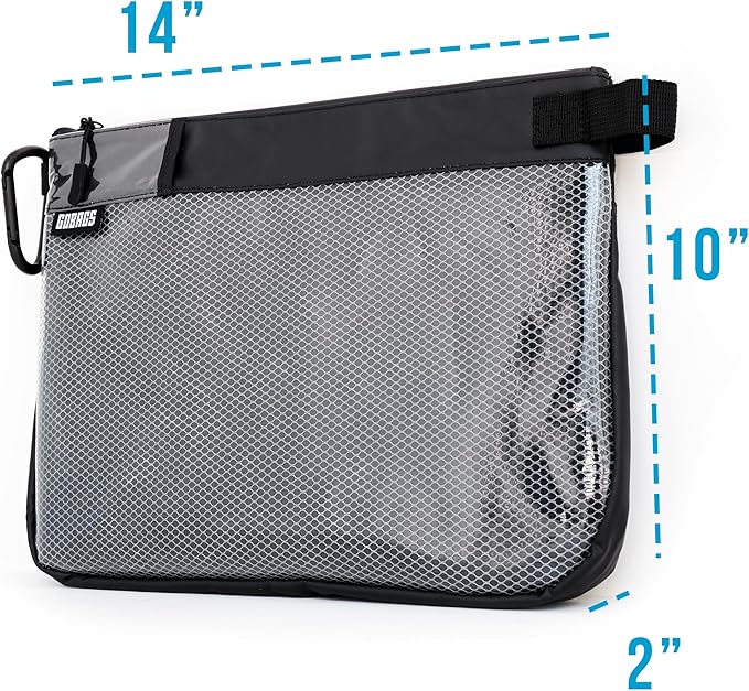 GOBAGS Production Zipper Bags - Electronics & Camera Accessories Bag - Cable organizer, Gear Accessory Pouch, Travel Camera Essentials (Large, Black)