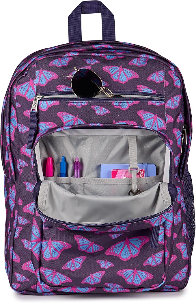 JanSport Laptop Backpack - Computer Bag with 2 Compartments, Ergonomic Shoulder Straps, 15” Laptop Sleeve, Haul Handle - Flutter By Purple