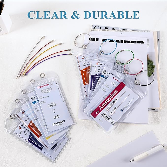 Cruise Luggage Tag Holders for Carnival, Princess, NCL Luggage Tags for Cruise Ship Must Haves 2026 for Cruise Lovers, 10 Pack Cruise Ship Essentials