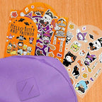 Hello Kitty and Friends Halloween Puffy Playset, Includes 30+ Stickers, 2 Play Scenes, Reusable for Kids