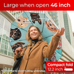 TUMELLA Inverted Windproof Umbrella, Large, Strong, Light, Portable, Automatic Reverse Folding Rain Umbrella, Durable Premium Grip, Fits Car & Backpack