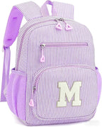 Mini Toddler Backpack for Girls 2-4, Cute Personalized Preschool Kindergarten Backpack for Kids Birthday Gifts (Purple M)