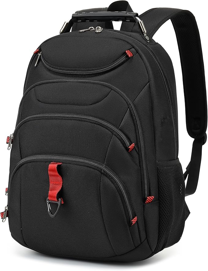 Boavan Laptop Backpack for men, 15.6 inch Laptop Bag with USB Port, Waterproof Travel Work Backpack Purse, Anti-Theft Teacher Nurse Doctor Casual Bookbags Office Business backpack，Black
