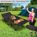 ABORON XXL Camping Cot for Adults 900LBS - 78"×32" Oversized Folding Bed with Mattress Pad, Heavy Duty 1200D Oxford Outdoor Cot with Carry Bag