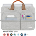 Lacdo 360° Protective Laptop Shoulder Bag, 14 inch Computer Bags for 14 inch MacBook Pro M5 Pro/Max A3426 A3427 (2026), M5/M4/M3/M2/M1 A3434 A3112 A3401 A3185 A2918 A2992 2025-2021 Messenger Bag, Gray