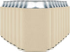Blank Beer Can Coolers Sleeves (14-Pack) Soft Insulated Beer Can Cooler Sleeves - HTV Friendly Plain Can Sleeves for Beer Cans & Bottles - Blanks for Vinyl Projects Wedding Favors & Gifts (Sand)