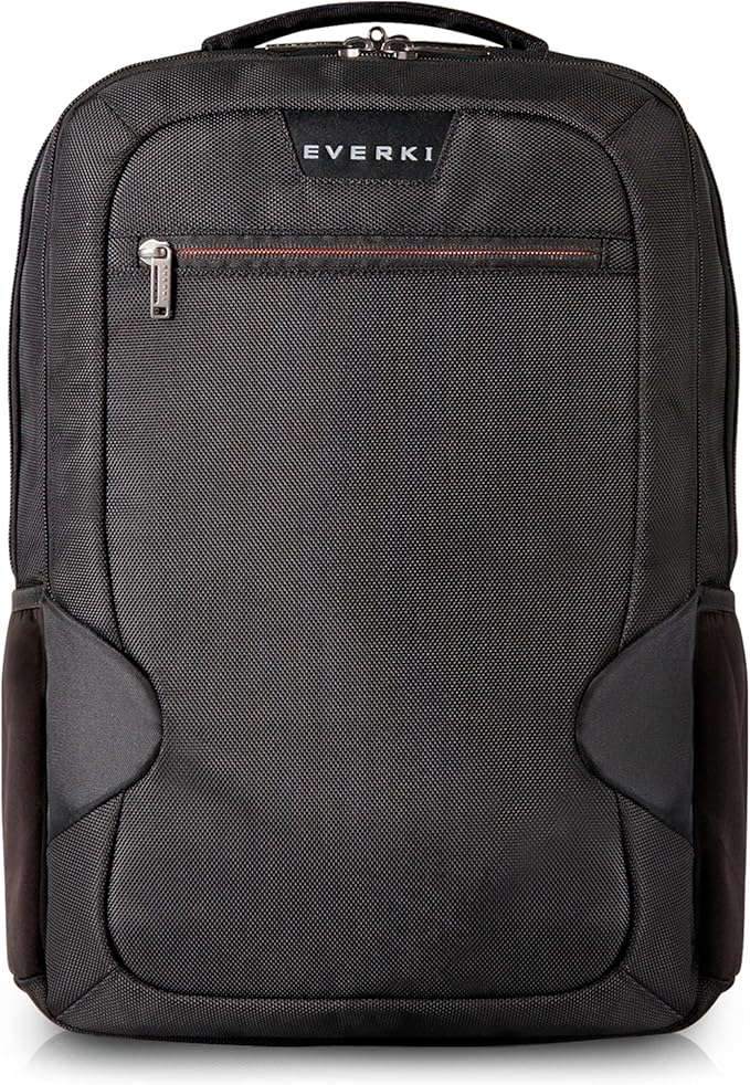 EVERKI Studio Slim Laptop Backpack for Men & Women, Lightweight & Softly Padded With Corner Protection, Trolley Handle, High Contrast Lining, Made of Recycled Materials (14 Liters Capacity)