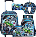WZLVO Kids Luggage for Boys and Girls, Cute Dinosaur Unicorn Rolling Wheels Suitcase for Toddler Children