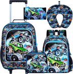 WZLVO Kids Luggage for Boys and Girls, Cute Dinosaur Unicorn Rolling Wheels Suitcase for Toddler Children
