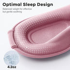 Weighted Eye Mask for Sleeping 2 Pack: Gentle Pressure Blackout Sleep Mask with 3D Contoured Cups, Zero Eye Pressure Sleep Mask for Lash Extensions, Memory Foam Travel Mask, Pink Purple