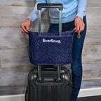 EverSnug Travel Blanket & Pillow 68x42 - Premium Ultra-Soft Microfleece 2 in 1 Compact & Packable Flight Blanket with Soft Bag Pillowcase, Hand Luggage Sleeve and Backpack Clip (Navy Blue)