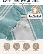 LANE LINEN Oversized Beach Towel - Beach Towels 4 Pack, Pre-Washed Pool Towel, Extra Large Beach Towel, Quick Dry & Sand Free, Lightweight Travel Towel, 39"x71" - Hunter Green