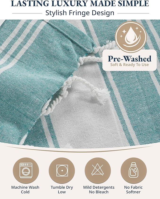 LANE LINEN Oversized Beach Towel - Beach Towels 4 Pack, Pre-Washed Pool Towel, Extra Large Beach Towel, Quick Dry & Sand Free, Lightweight Travel Towel, 39"x71" - Hunter Green