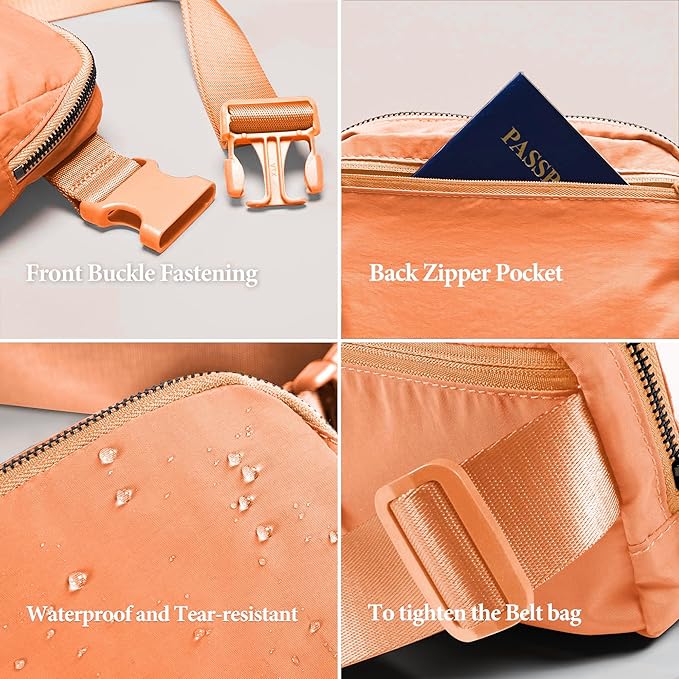 YOSHUYUKI Fanny Pack Cross Body Small Crossbody Bags for Women Men Trendy Nylon Waterproof Mini Purse Travel Running Belt Bag Lulu Dupes Bum Hip Chest Waist Pack Side Bag Must Have Dark Blue