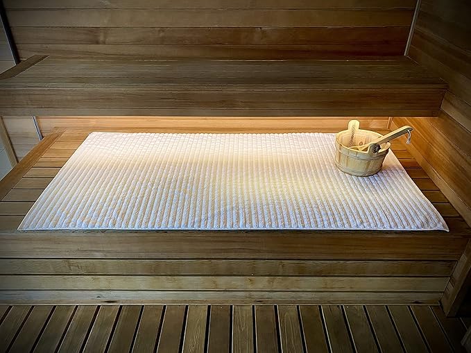 Black & White Brands Brazilian Beach/Pool/Bath Towel - Ultimate Absorbent Luxury XL 36x70 100% Cotton Wave (2 Towels White Poly Pinstripe)