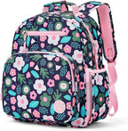 mibasies Kids Backpack for Girls: Girls Backpack 5-8 - Kindergarten Elementary School Bookbag for Girl - Pulan Flower Pink