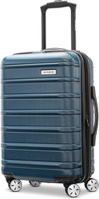 Samsonite Omni 2 Global Carry-On Spinner Luggage - Compact Size For International Travel - Airline-Approved - Features Expandable Polycarbonate Shell, 360° Wheels, USB Power Hub - Nova Teal