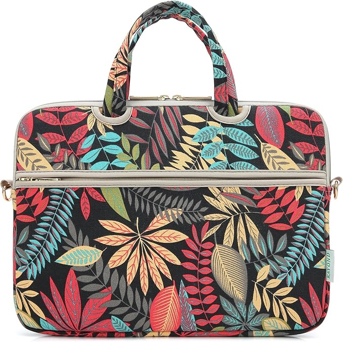 kayond Forest series Black Patten water-resistant Laptop Shoulder Messenger Bag Case Sleeve for 12 Inch 13 Inch Laptop