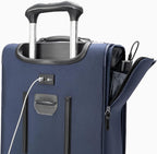 Travelpro Platinum Elite Softside Expandable Luggage, 8 Wheel Spinner Suitcase, TSA Lock, Men and Women, Dark Blue, 2-Piece Set (21/25)