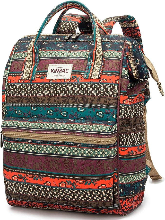 Kinmac Waterproof Laptop Backpack For Laptop Up to 15.6 Inch Men Women Travel Outdoor Backpack (Bohemian)