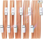 LISEN USB C Cable, 5-Pack [3.3/3.3/6.6/6.6/10FT] Orange for iPhone 17 Charger Cord, 60W C to C Cable Fast Charging for iPad, iPhone 17 Air 16 15 Pro Max, Samsung Z Flip 7/S25/S24
