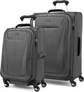 Travelpro Maxlite 5 Softside Expandable Luggage with 4 Spinner Wheels, Lightweight Suitcase, Men and Women, Shadow Grey, 2-Piece Set (21/25)