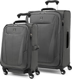 Travelpro Maxlite 5 Softside Expandable Luggage with 4 Spinner Wheels, Lightweight Suitcase, Men and Women, Shadow Grey, 2-Piece Set (21/25)