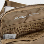 Pander Everywhere Belt Bag for Women, 5 Zipper Pockets Nylon Crossbody Fanny Pack Purse (Gray Brown)