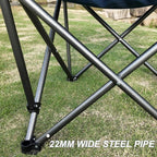 Bolosy Oversized Camping Chair Portable Folding Camping Chairs with Side Pocket Cup Holder and Carry Bag Heavy Duty Outdoor Camping Chairs for Adults, Fishing, Sports, Trip, Support 500lbs, Blue