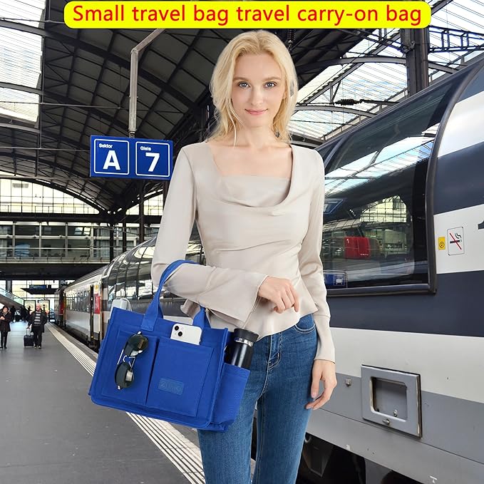 ZHMO Canvas Tote Bag for Women,Women's Bags Crossbody Bags Work Laptop Tote Bag Large Handbags Purse for Travel Nurse Teacher