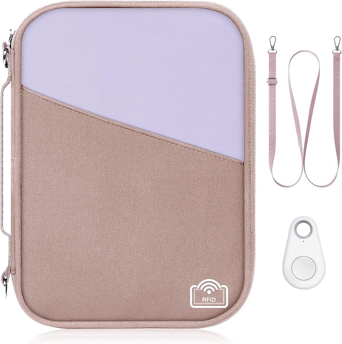 Family Passport Holder for Travel with RFID Blocking, Traveling Essentials Organizer Pouch Bag, Light Passport Wallet for Travel Must Haves Accessories for Women Men