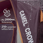 CAMEL CROWN Tents for Camping 4/8 Person Waterproof Tent Quick Setup Folding Outdoor Backpacking Tents Family Hiking