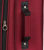 SWISSGEAR Sion Softside Expandable Spinner Luggage Durable Lightweight Travel Suitcase, Burgundy, Checked-Medium 25-Inch