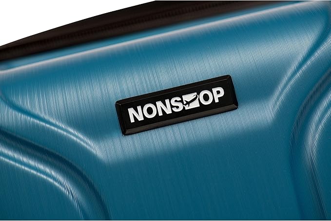 NONSTOP NEW YORK Luggage Expandable Spinner Wheels hard side shell Travel Suitcase Lightweight, TSA Lock, Double USB Port (Teal, Carry-On 20-Inch)