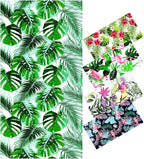 Genovega Oversized Terry Beach Towel 36 x 72 in Soft Extra Large Big Pool Swim Towels for Adult XL Clearance Big Travel Blanket Cruise Vacation Accessories Essentials Lounge Chair Cover Green Leaves
