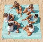 LANE LINEN Beach Towels Oversized - Beach Supplies, Turkish Beach Blanket with Lightweight Sand-Free Feel – 82"x82", Perfect for Poolside Lounging & Park Picnics – Hunter Green