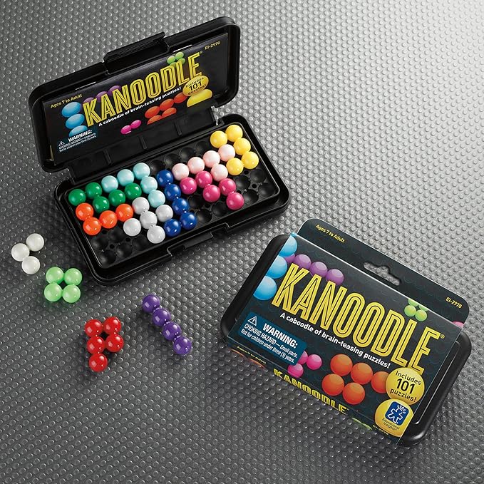 Educational Insights Kanoodle - 3D Brain Teaser Puzzles for Kids, Spatial Puzzle Games for Adults, Teens and Kids, Problem Solving Toys and Logic Puzzles, Single Player Games