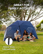 Sport-Brella Premiere UPF 50+ Umbrella Shelter with Patented Side Panels and Tilt Mechanism, Heavy-Duty 1.25 Inch Center Pole, Auger Anchor for Sand and Grass
