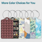 Luggage Tags for Suitcases, 2 Pack Cute PU Leather Luggage Tag TSA Approved with Stainless Steel Loop and Address Card Baggage Tag for Travel&Cruise Ships&Shipping Check Pattern, by Chelmon