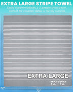 Giant Huge Thin Boho Throw Blanket Turkish Beach Blanket Towel Jumbo Extra Large XL XXL Big Oversized Outdoor Picnic Accessories Airplane Travel Essentials Camping Gears Must Haves Yard Yoga Mat Grey