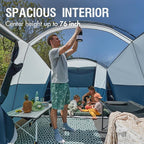 PORTAL 6/8/10 Person Family Camping Tent with Screen Room, Water Resistant Big Tunnel Tents with Rainfly, Large Family Tent for Camping, Outdoor, Patio