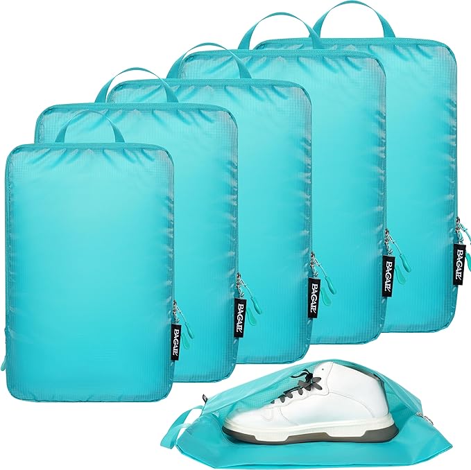 BAGAIL 6 Set Ultralight Compression Packing Cubes Packing Organizer for Travel Accessories Luggage Suitcase Backpack