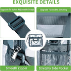MAY TREE Clear Bag for Stadium Events 12×6×12 Clear Tote Lunch Bag with Reinforced Straps for Work, Sporting Events and Gym, Grey
