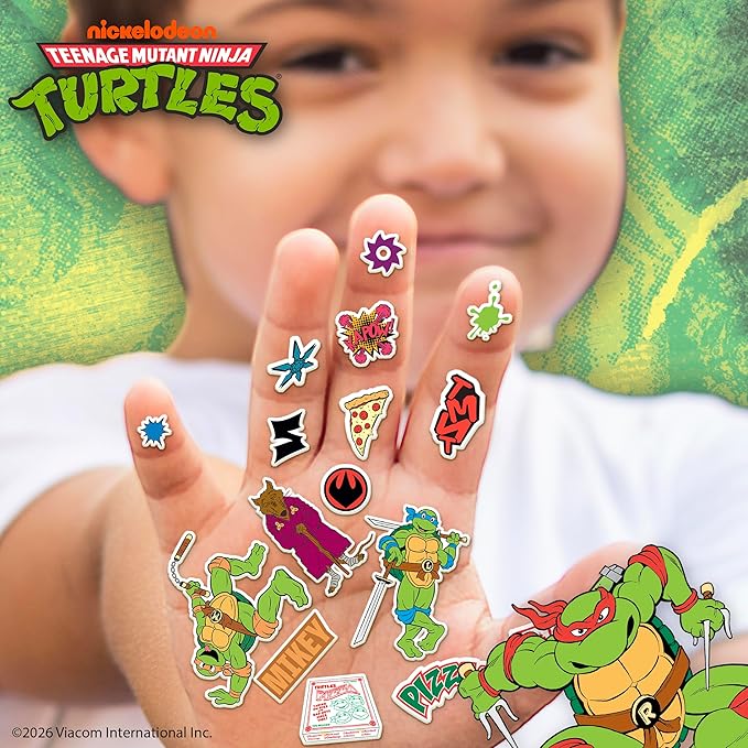 Teenage Mutant Ninja Turtles® Puffy Sticker Playset, Includes 30 Reusable TMNT Stickers & Double-Sided Play Scene, Classic Teenage Mutant Ninja Turtles Toys, Great Travel-Friendly Kids Activities