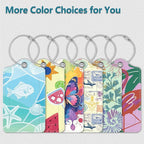 Luggage Tags for Suitcases, 2 Pack Cute PU Leather Luggage Tag TSA Approved with Stainless Steel Loop and Address Card Baggage Tag for Travel&Cruise Ships&Shipping Eco-Friendly Oceans, by Chelmon