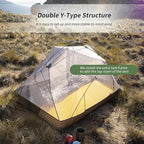 Naturehike Mongar Backpacking Tent, 3 Season Ultralight Lightweight Double Layer Free Standing Tents for Camping Hiking Cycling