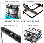Shoe Travel Bag for Shoes - Travel Shoe Organizer - Portable Luggage Shoes Carrier Sneaker Bag - Shoe Storage Case