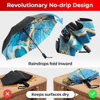 TUMELLA Inverted Windproof Umbrella, Large, Strong, Light, Portable, Automatic Reverse Folding Rain Umbrella, Durable Premium Grip, Fits Car & Backpack