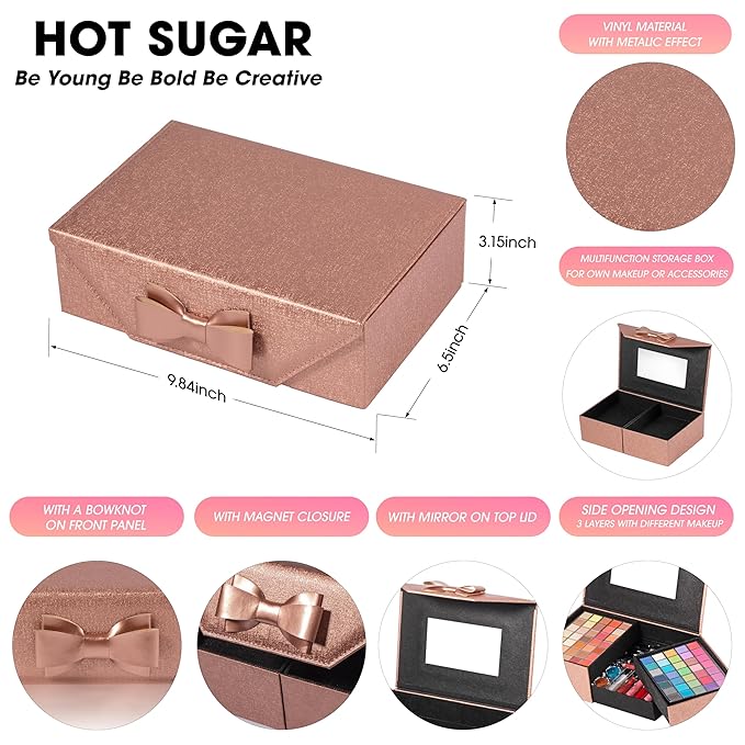 Hot Sugar Makeup Kit for Teenagers, Beginner Makeup Gift Set for Women Full Makeup Kit (Bronze)
